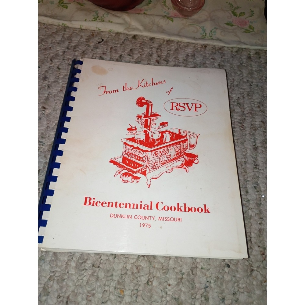 Bicentennial Cookbook Dunklin Co Mission 1975 Paperback Spiral Bound